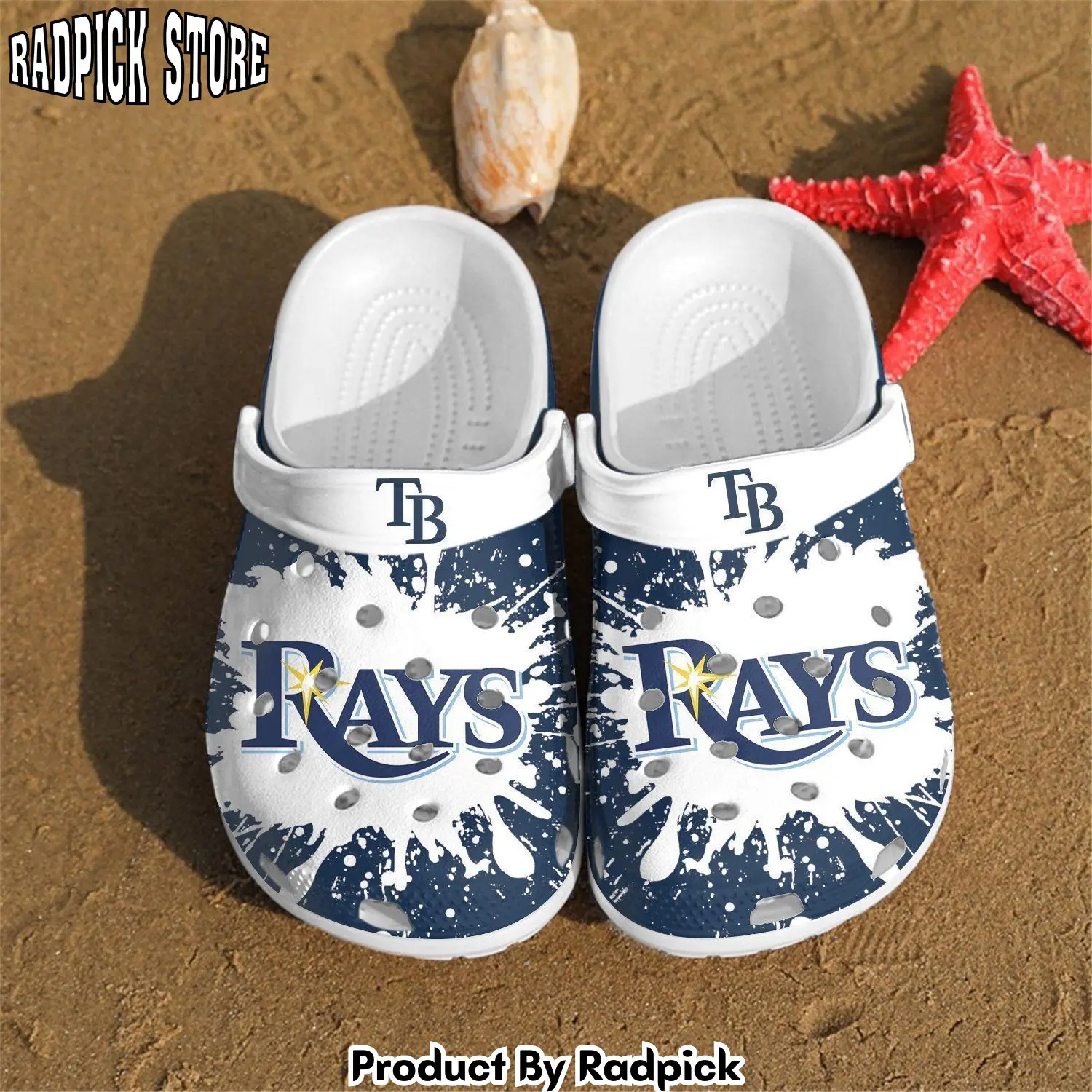 Radpick tampa bay rays mlb teams gift for fan rubber crocss clog shoescrocband clogs rp652977